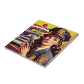  politieagent Illustratie Tegeltje (Zijkant)