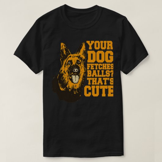 Politieagent K9 Duits Shepherd Je hond Fet T-shirt (Design voorkant)