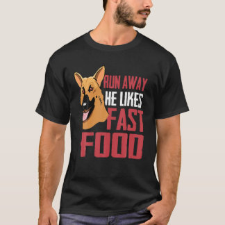 Politieagent K9 Duitse Shepherd runt hem graag T-shirt
