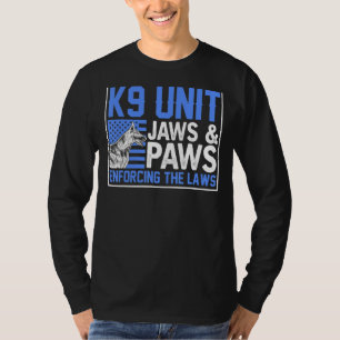 Politieagent K9 Eenheid Jaws en poten die de T-shirt