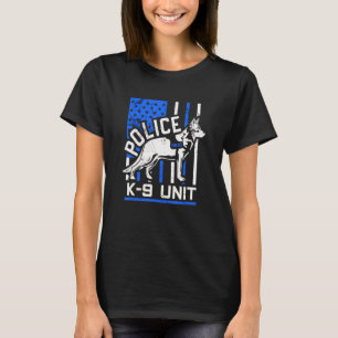 Politieagent K 9 Eenheid Duitse politieman T-shirt