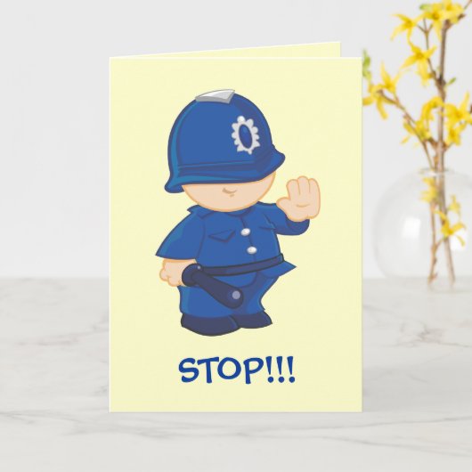 Politieagent Kaart (Gele Bloem)