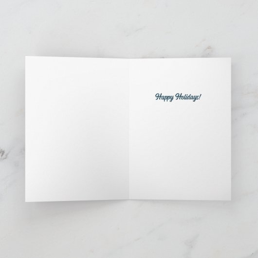 Politieagent Kerstmis Rendier Winter Forest Feestdagen Kaart (Binnen)