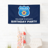 Politieagent Kinderen Verjaardagsfeestje Spandoek (Insitu)