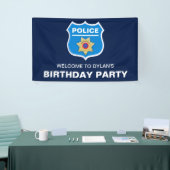 Politieagent Kinderen Verjaardagsfeestje Spandoek (Beurs)