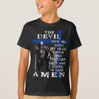 Politieagent Knight Templar - De duivel zag me T-shirt