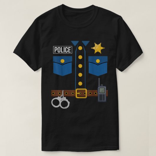 Politieagent kostuum Grappig T-shirt (Design voorkant)