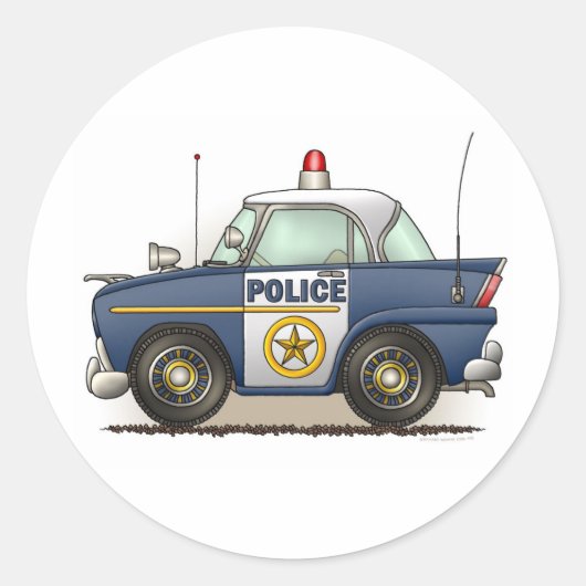Politieagent kruiser Cop Car Sticker (Voorkant)