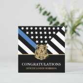 Politieagent Law Enforcement Academy Afstuderen Kaart (Staand voorkant)