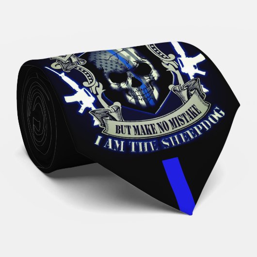 Politieagent LEO van het stropdas met Thin Blue Li (Opgerold)