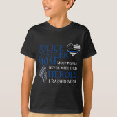 Politieagent Mam - Thin Blue Line Family T-shirt (Voorkant)