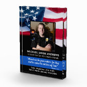 Politieagent Memorial Enforcement USA Flag Fotoblokken (Rechts)