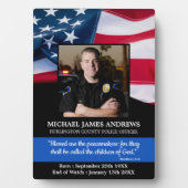 Politieagent Memorial Enforcement USA Flag Fotoplaat (voorkant)