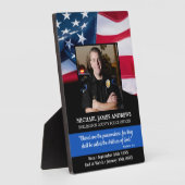 Politieagent Memorial Enforcement USA Flag Fotoplaat (Zijkant)