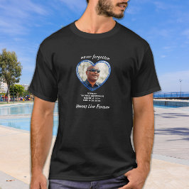 Politieagent Memorial EOW Custom Heart Foto T-shirt