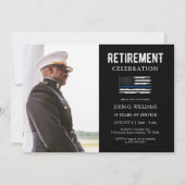 Politieagent met blauwe lijn pensioen kaart (Voorkant)