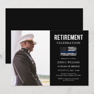 Politieagent met blauwe lijn pensioen kaart