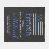 Politieagent met een blauwe lijn pensioen fleece deken (Voorkant (Horizontaal))
