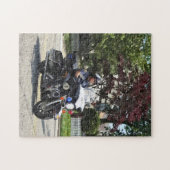 Politieagent motorfiets legpuzzel (Horizontaal)