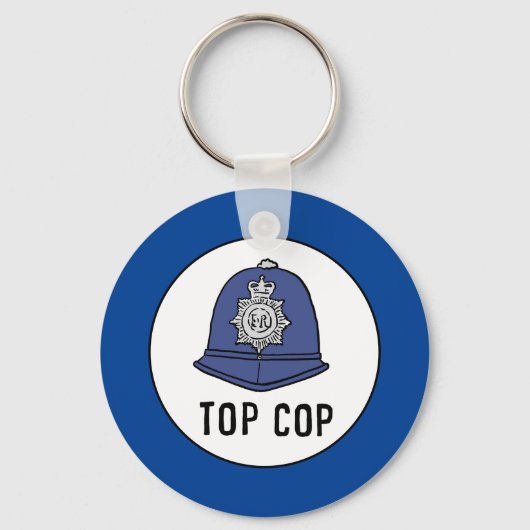 Politieagent of politieconstable Key Ring Sleutelhanger (Voorkant)