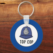 Politieagent of politieconstable Key Ring Sleutelhanger (Achterkant)
