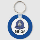 Politieagent of politieconstable Key Ring Sleutelhanger (Achterkant)