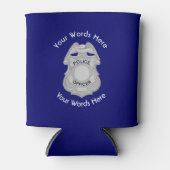 Politieagent op maat blikjeskoeler (Voorkant)