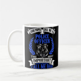 Politieagent pa Shield Badge Koffiemok