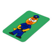 Politieagent Pachycephalosaurus. Magneet (Linkerzijde)