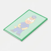 Politieagent Pachycephalosaurus. Post-it® Notes (Schuin)