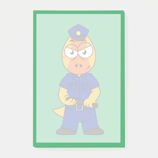 Politieagent Pachycephalosaurus. Post-it® Notes (Voorkant)