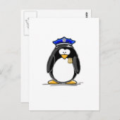 Politieagent Penguin Briefkaart (Voorkant / Achterkant)