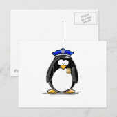 Politieagent Penguin Briefkaart (Voorkant / Achterkant)