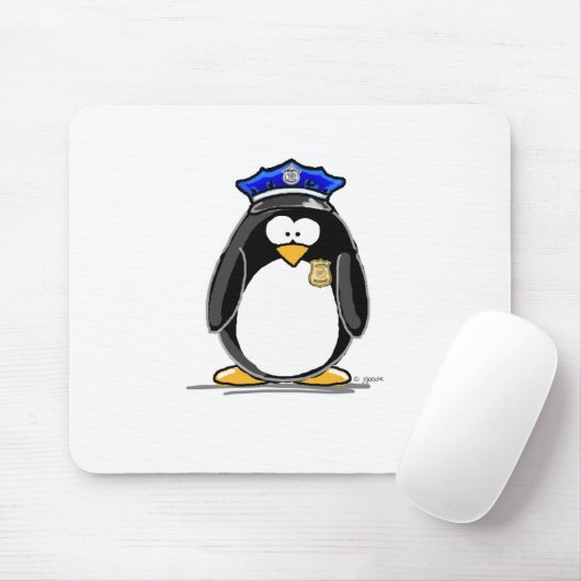 Politieagent Penguin Muismat (Met muis)
