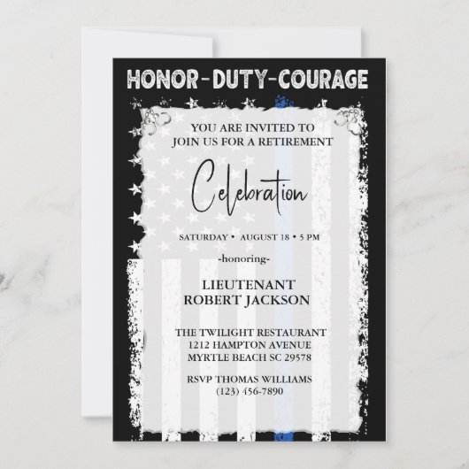 Politieagent Pensioen Afstuderen Verjaardag Kaart (Voorkant)