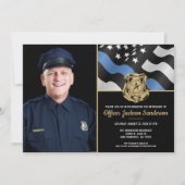 Politieagent Pensioen Wetshandhaving Foto Kaart (Voorkant)