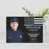 Politieagent Pensioen Wetshandhaving Foto Kaart (Staand voorkant)