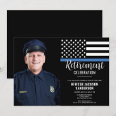 Politieagent Pensioen Wetshandhaving Foto Kaart (Voorkant / Achterkant)