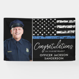 Politieagent Pensioen Wetshandhaving Foto Spandoek