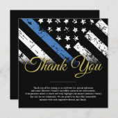 Politieagent pensioen wetshandhaving gast bedankkaart (Voorkant / Achterkant)