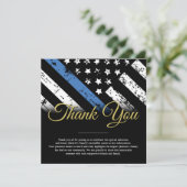 Politieagent pensioen wetshandhaving gast bedankkaart (Staand voorkant)