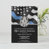 Politieagent Pensioen Wetshandhaving Vlag Kaart (Staand voorkant)