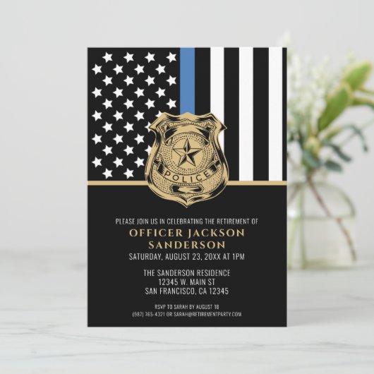 Politieagent Pensioenrechtshandhaving Kaart (Staand voorkant)