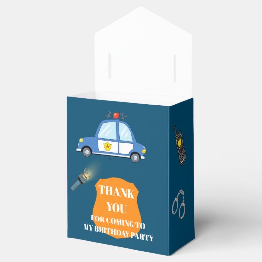 Politieagent Politie Birthday Bedankdoosjes (Geopend)