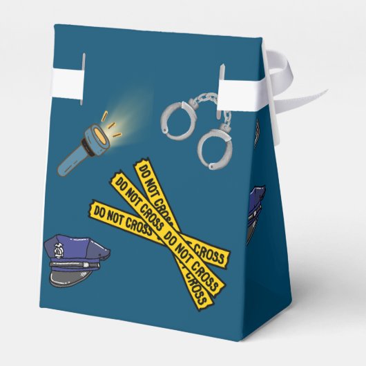 Politieagent Politie Birthday Bedankdoosjes (Achterkant)