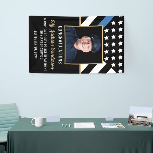 Politieagent Politie Pensioen Foto Spandoek (Beurs)