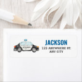 Politieagent Politieagent Verjaardag Etiket (Insitu)