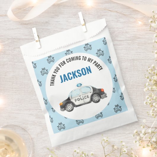 Politieagent Politieagent Verjaardagsfeestje Bedankzakje (Geknipt)