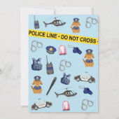 Politieagent Politieagent Verjaardagsfeestje Kaart (Achterkant)