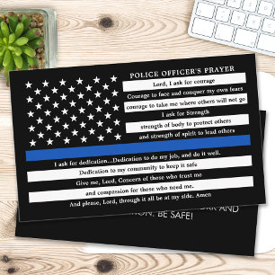 Politieagent Prayer Bulk Thin Blue Line Visitekaartje